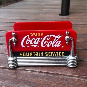 1997 Drink Coca-Cola Fountain Service Red Sugar Caddy Holder Coke Vintage